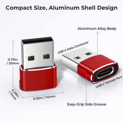 Basesailor USB to USB C Adapter,USBC Female to USB A Male Charger Adapter