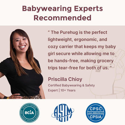 Momcozy PureHug Baby Carrier - Ergonomic, Cozy and Lightweight for 7-45 lbs
