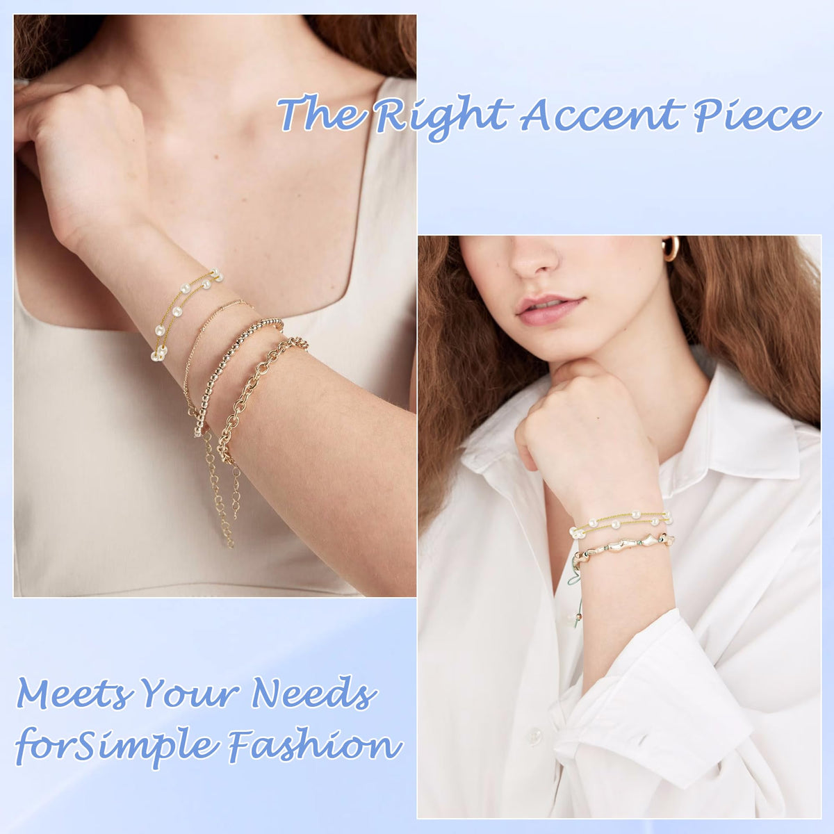 Pearl Bracelets for Women and Girls, Dainty Bracelet Wedding Pearl Jewelry