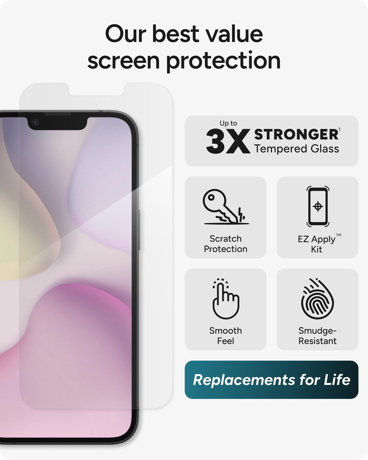 ZAGG Glass+ Screen Protector for iPhone 17