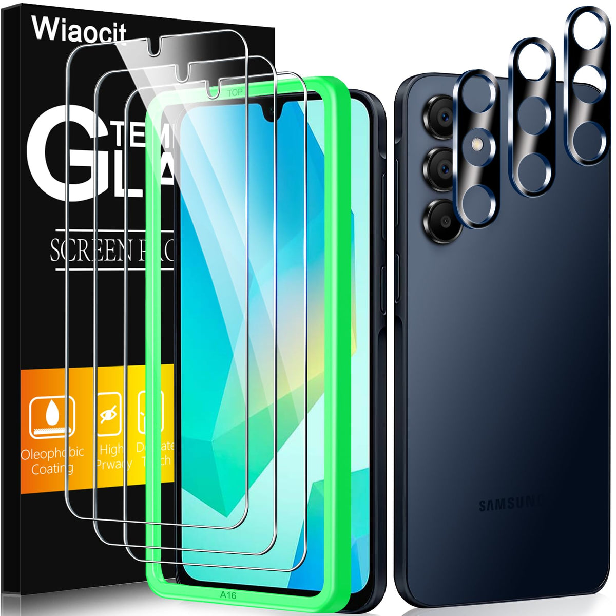 Wiaocit Tempered Glass Screen Protector for Samsung Galaxy A17 5G