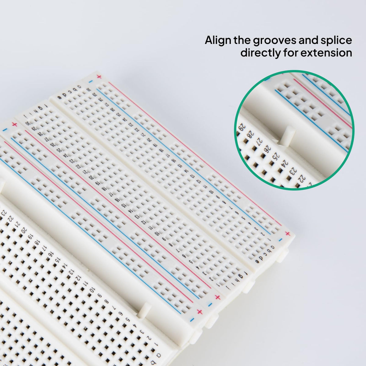 ELEGOO 400 Point Solderless Breadboard Kit, Small Prototyping Boards 6PCS