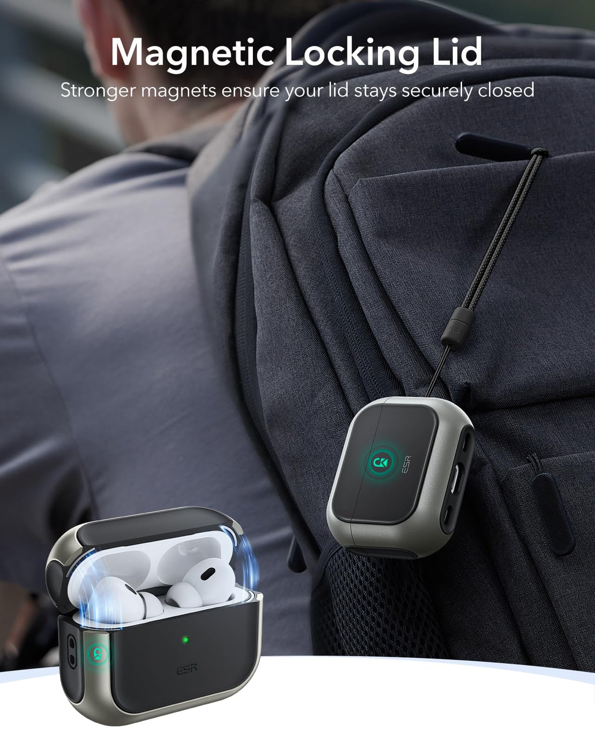 ESR for AirPods Pro 3 Case, Compatible with MagSafe, Orange