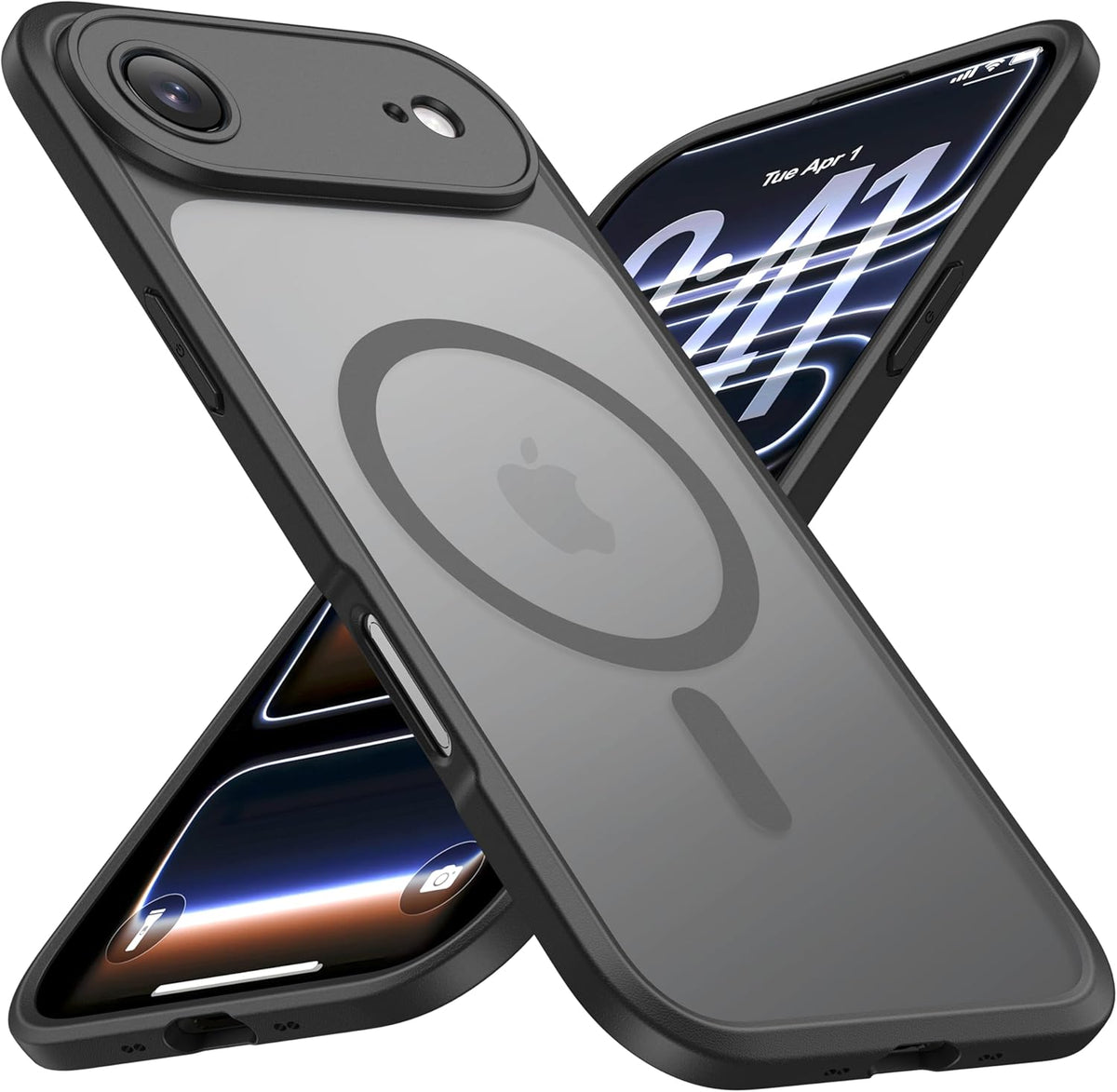 ImpactStrong Magnetic Guard Designed for iPhone 17 Air Case [Camera Protection] [Military Grade Drop Tested] [Compatible with MagSafe] Slim Translucent Matte Phone Case (6.6") - Navy Blue