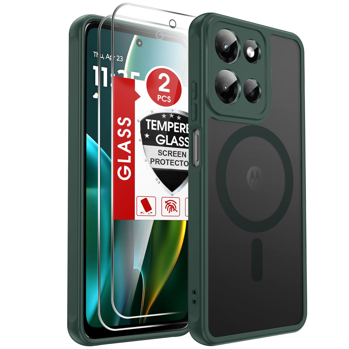 LeYi for Pixel-8A Phone Case: MagSafe Fit & Screen Protector Crystal Clear