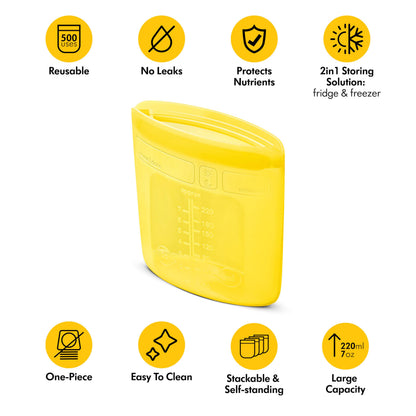 Medela Easy Pour Breast Milk Storage Bags, 200 Count, 7 oz/210 ml