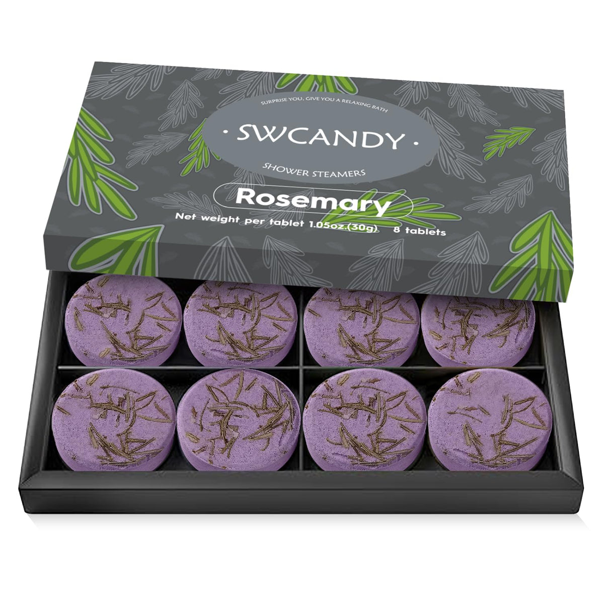 SWCANDY Sandalwood Shower Steamers 8 Pack, Home Spa Self Care