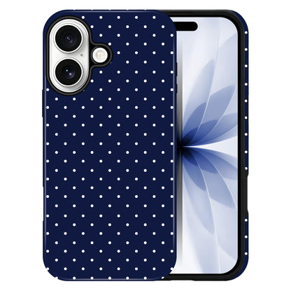 Polka Dot Pattern Phone Case for iPhone 17 6.3", White