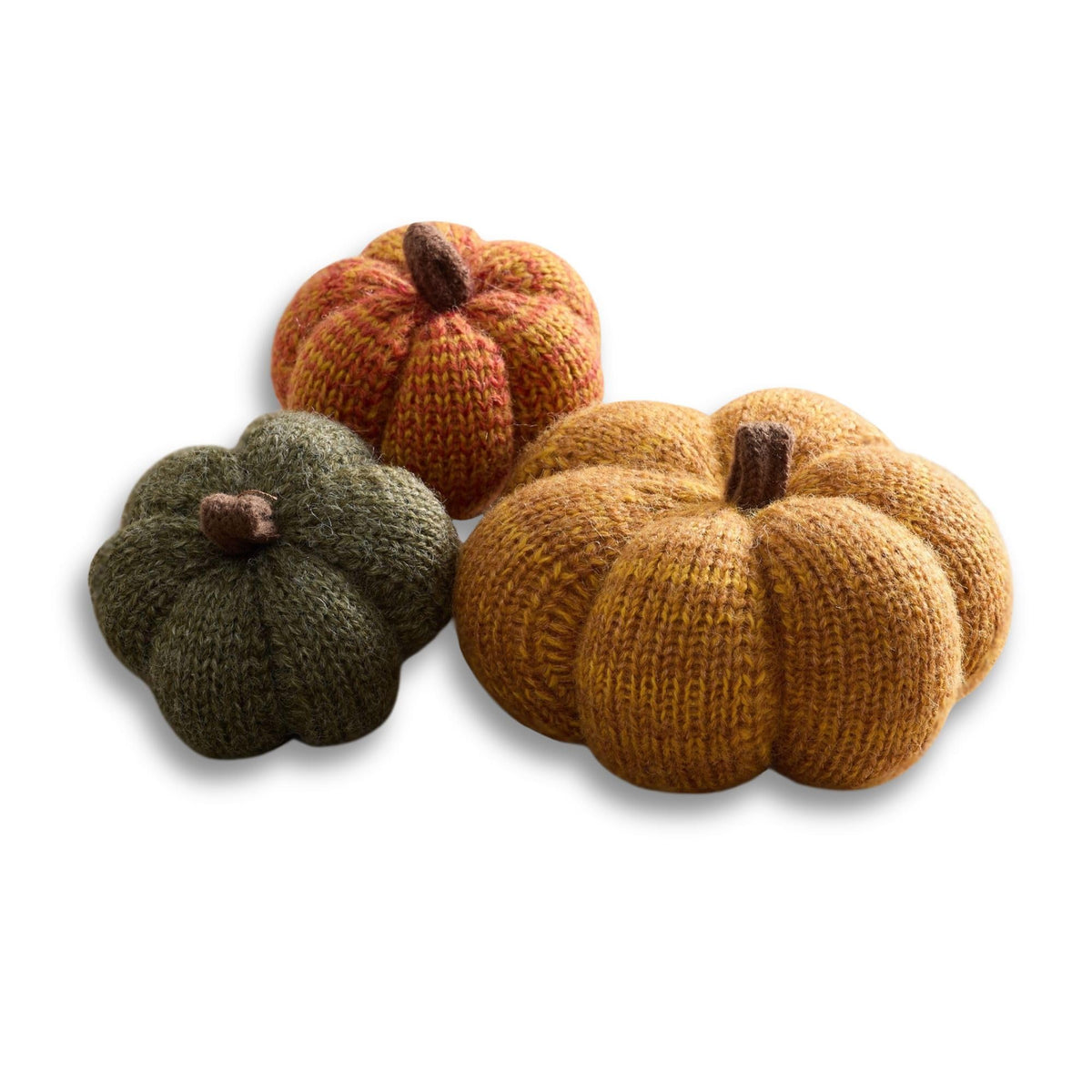Mini Knit Pumpkins Set of 5, Fall Décor (Autumn Set)