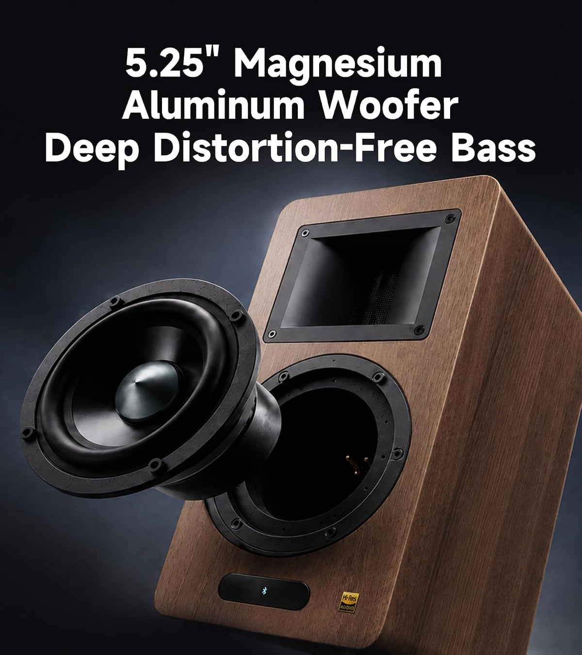 Edifier Airpulse A200T Powered Bookshelf Speakers, 130W RMS, Walnut