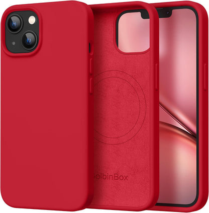 GolbinBox Magnetic for iPhone 13/14 Case, Silicone Cover, Blackcurrant
