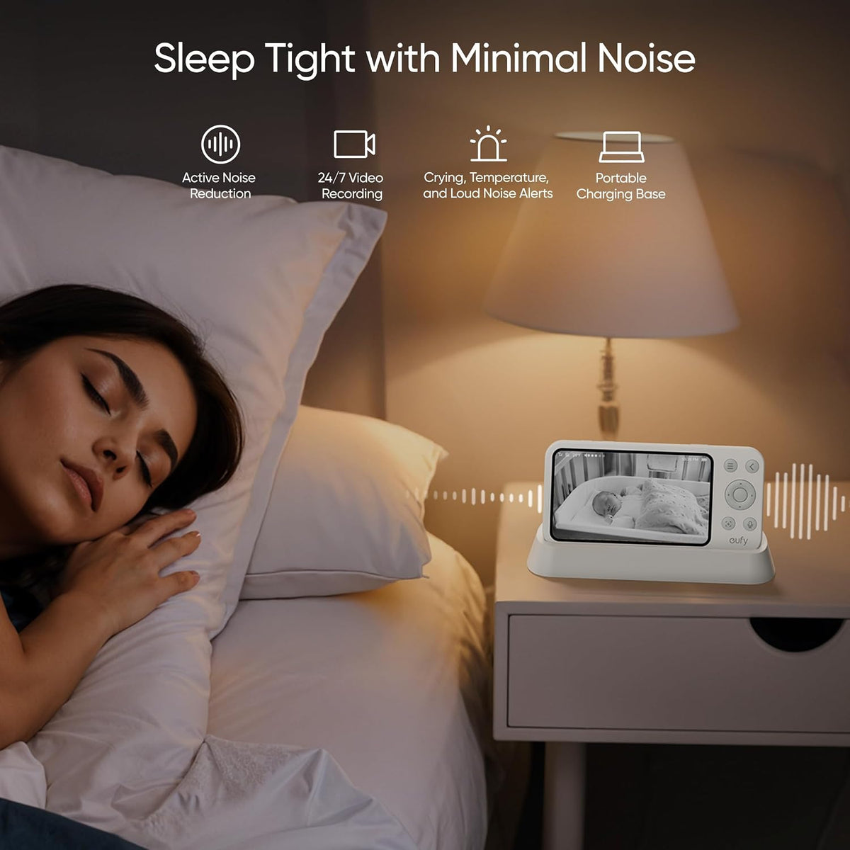eufy Baby Monitor E21, 4K UHD Camera, 5" 720p Screen, No Wi-Fi