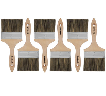 Genixart Double Thick Chip Paint Brush, Wood Stain Brush for Fence, 4 Inch