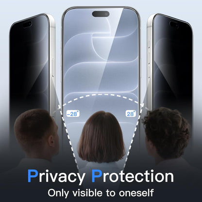 JETech Privacy Screen Protector for iPhone 16 Pro Max, 2-Pack