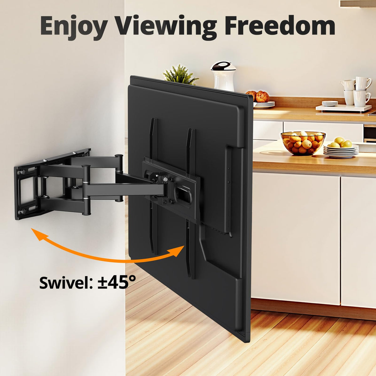 55 65 75 85 inch Tilting TV Wall Mount for 32-90 '' TVs, Low Profile TV Mount Bracket, Safe Lock & Quick Release,Max VESA 600x400mm, 24 inch Studs,132 lbs, Fit Most 55+ 75+ 85+ 86 TVs