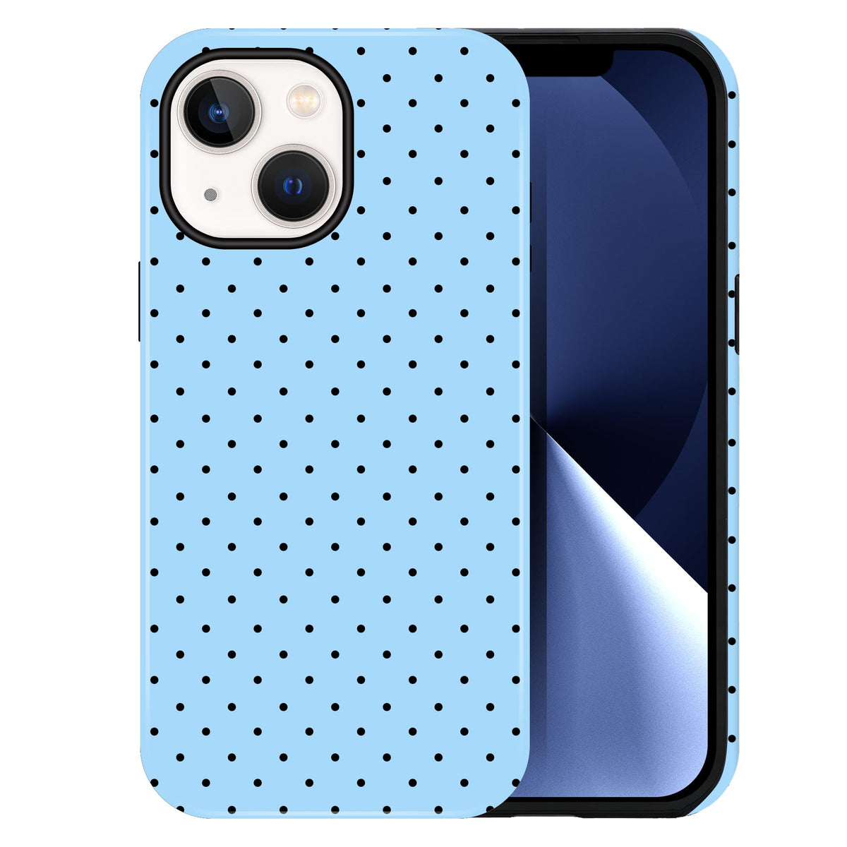 Polka Dot Pattern Phone Case for iPhone 17 6.3", White