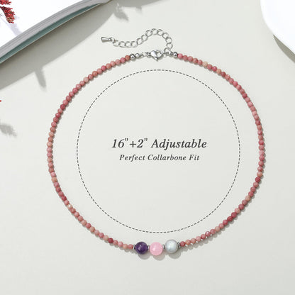 Healing Crystal Beaded Necklaces for Women Christmas Gift