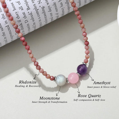 Healing Crystal Beaded Necklaces for Women Christmas Gift