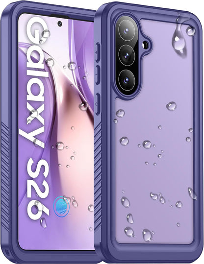 Temdan Compatible with iPhone 17 Pro Case,Waterproof Built-in Screen & Camera Protector IP68 Underwater Full Body 17FT Military Dropproof Shockproof Phone Case 6.3"-Blue/Clear