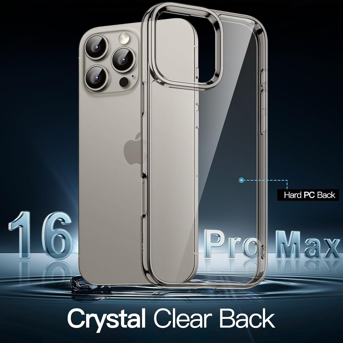 JETech Case for iPhone 16, Anti-Yellowing, Clear