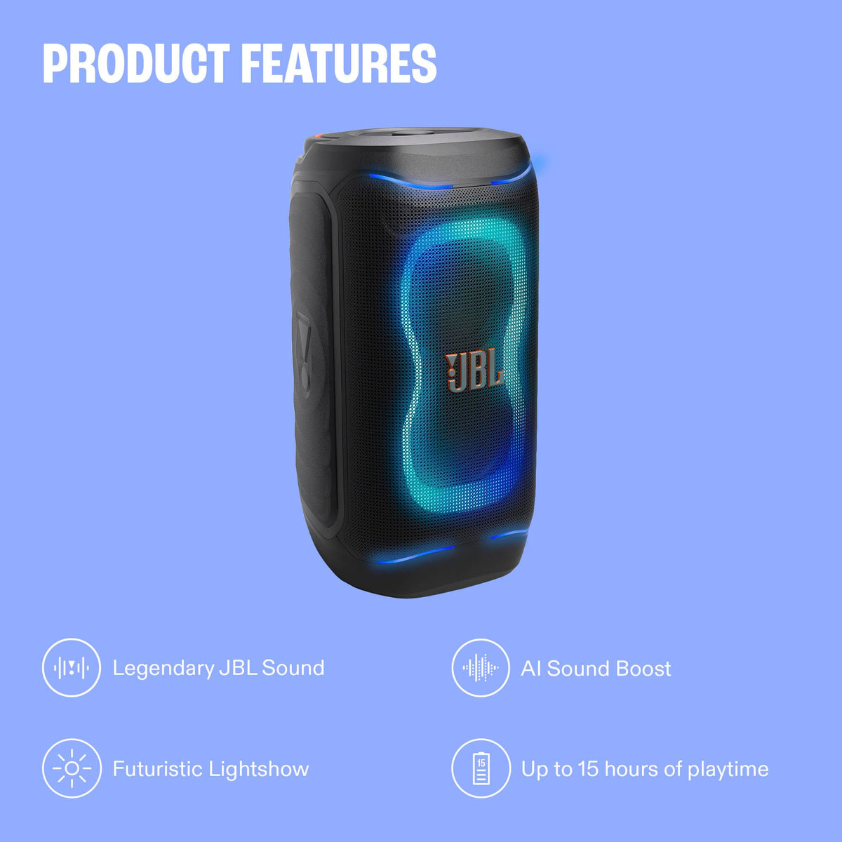 JBL PartyBox 130 - Portable Party Speaker - Black