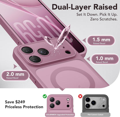 Magnetic Shockproof for iPhone 18 Pro & iPhone 17 Pro Case, Sunset Orange