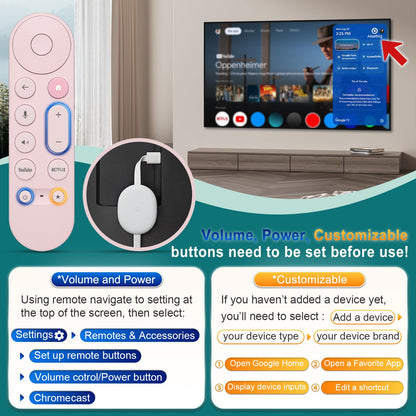 Replacement for Samsung TV Remote, for All 2018-2024 Samsung Remote Control for Smart TV with Voice Control. No Solarcell. 2-Year Warranty.