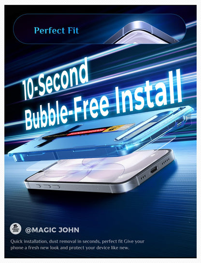 MAGIC JOHN for iPhone 18 Pro Max Screen Protector Easy Installation
