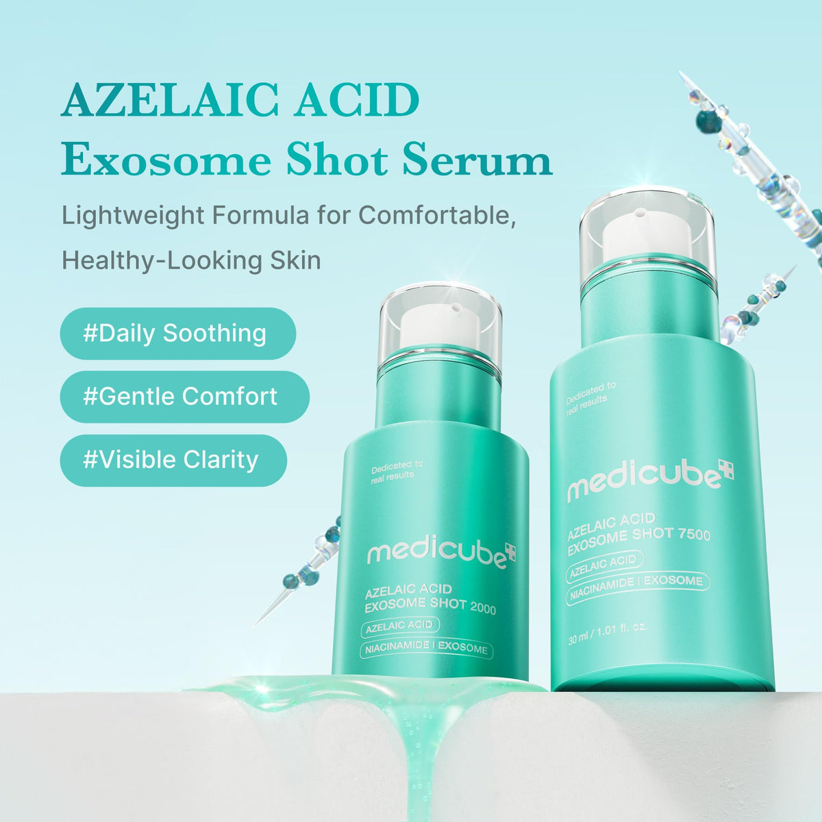 medicube Exosome Shot Zero 2,000 PPM Spicule Facial Serum For Pores & Sebum