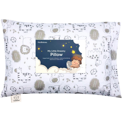 Toddler Pillow with Pillowcase 13x18 My Little Dreamy Pillow(Jolly Rainbow)
