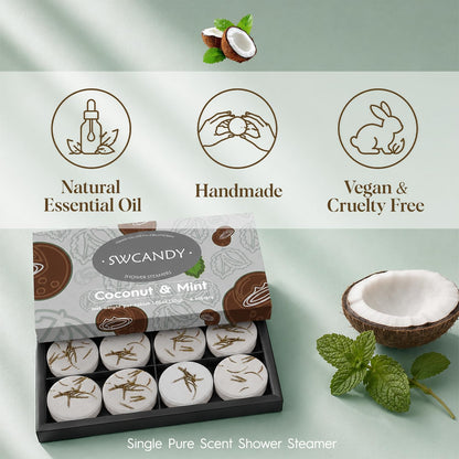 SWCANDY Sandalwood Shower Steamers 8 Pack, Home Spa Self Care