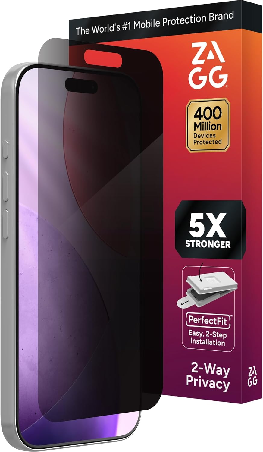 ZAGG Glass Elite Privacy Screen Protector for iPhone 17 Pro Max