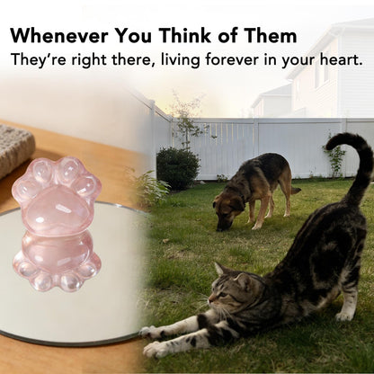 Dog Memorial Gifts for Loss of Dog, Rose Quartz Paw & Memorial Bracelet