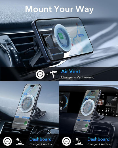 ESR for MagSafe Car Mount, Car Phone Holder for iPhone 18 Pro Max/Duo/17-12