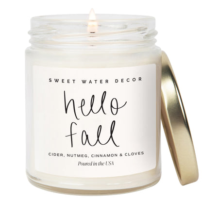 Sweet Water Decor Cinnamon Roll Candle, 9oz Clear Jar, Fall Scent