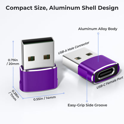 Basesailor USB to USB C Adapter,USBC Female to USB A Male Charger Adapter