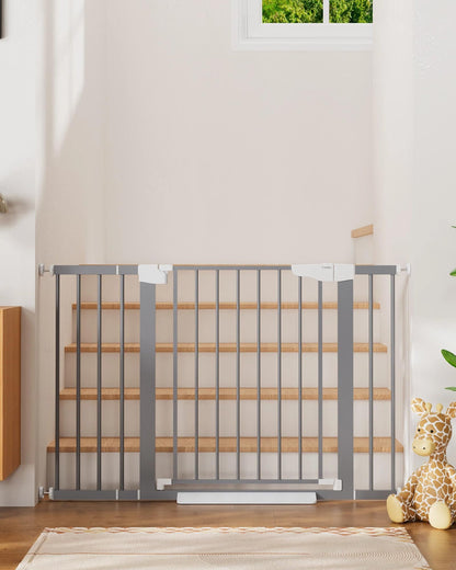 Cumbor 29.7-51.5 in Extra Wide Baby Gate for Stairs, Dog Gate Indoor Black