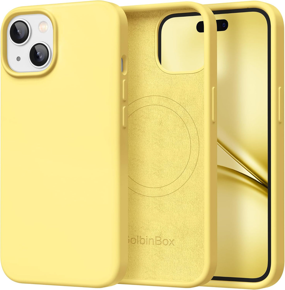 GolbinBox Magnetic for iPhone 13/14 Case, Silicone Cover, Blackcurrant