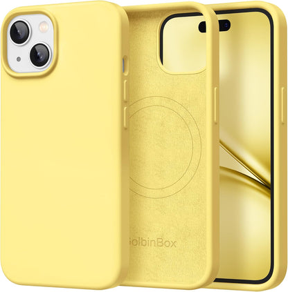 GolbinBox Magnetic for iPhone 13/14 Case, Silicone Cover, Blackcurrant
