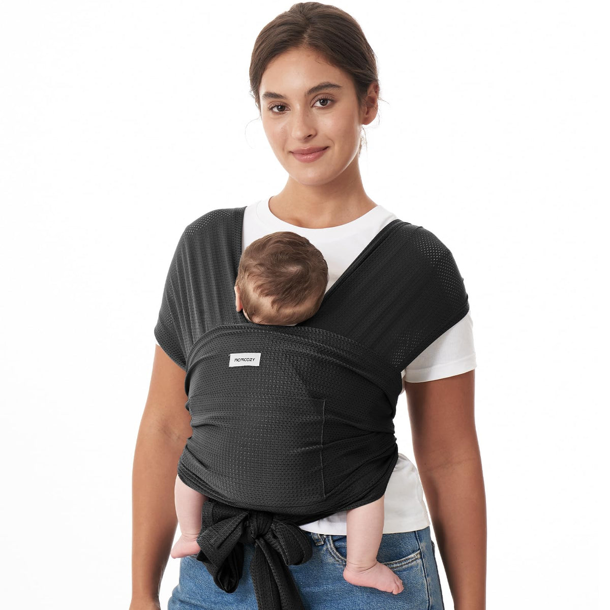Momcozy Baby Wrap Carrier, Easy-On 2-Piece Design, Newborn to 33 lb