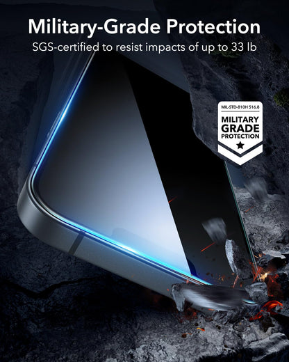 ESR 3 Pack for iPhone 17/iPhone 16 Pro Screen Protector, Align Frame