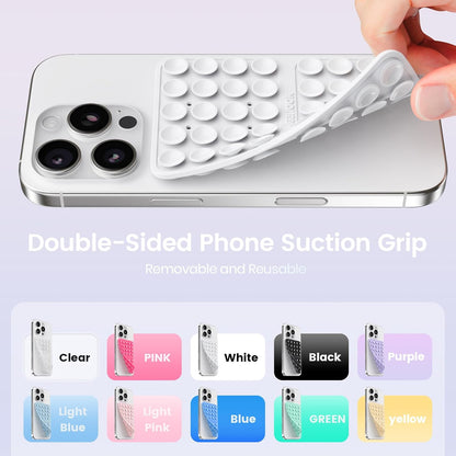 Klearlook Silicone Double Sided Suction Cup Phone Case Mount, Transparent