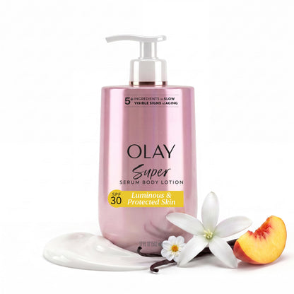 Olay Super Serum Hand & Body Lotion, Luminous & Resilient Skin, 17 fl oz