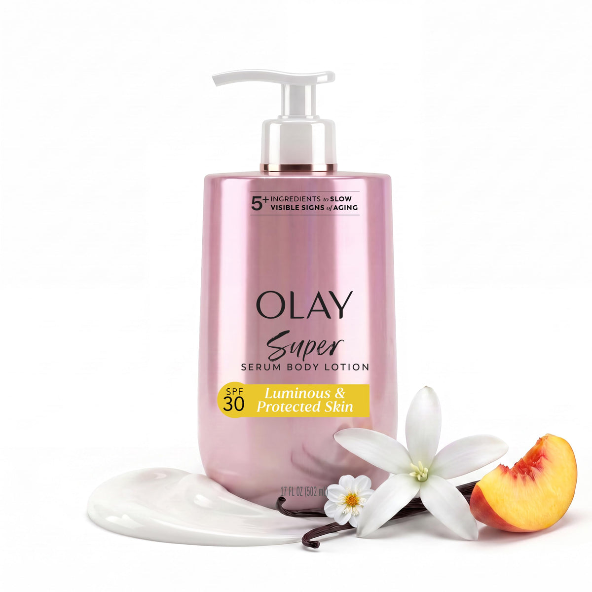 Olay Super Serum Hand & Body Lotion, Luminous & Resilient Skin, 17 fl oz