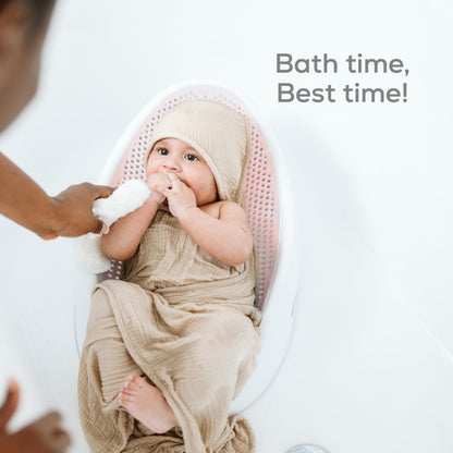 Angelcare Baby Bath Support, Pink, Birth to 6 Months, Made in Canada
