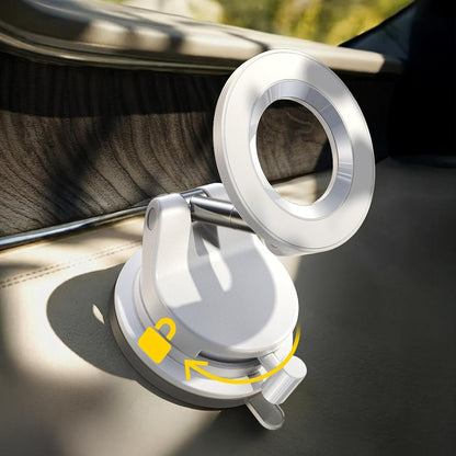 LISEN for MagSafe Car Mount [3800gf Strong Magnet&90+LBS Suction] 360° Adjustable Vacuum Magnetic Phone Holders for Your Car, for iPhone 18 Pro Max 17 16 15 Car Accessories Women Men Smartphone White
