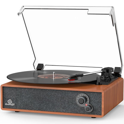 Seasonlife® Record Player for Vinyl Turntable with Speakers,Pale Purple