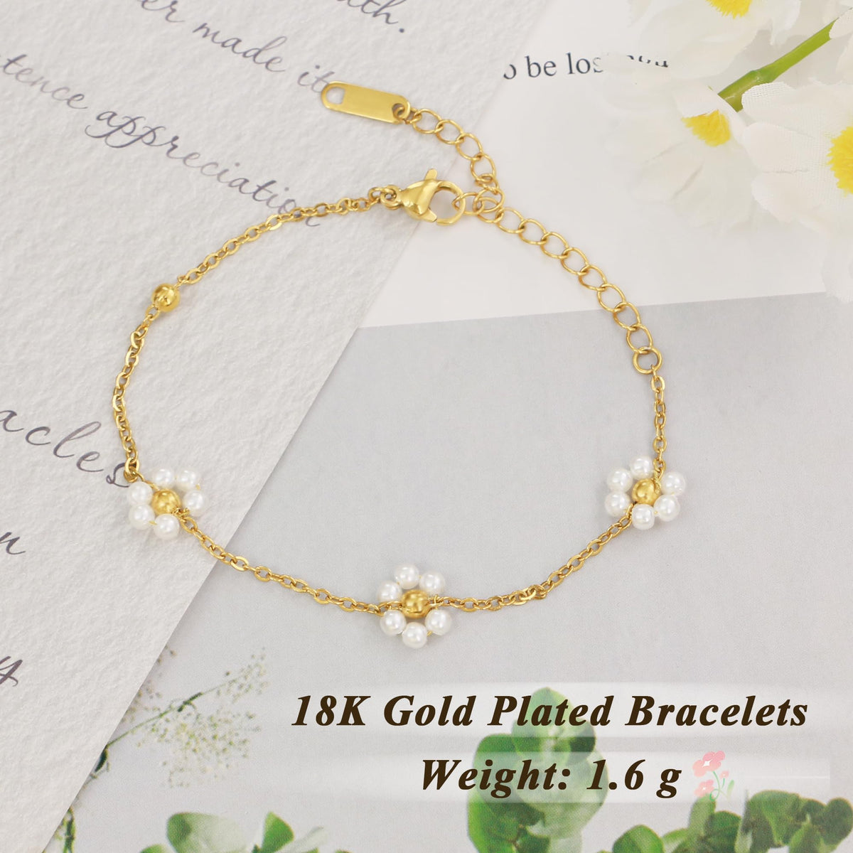 Pearl Bracelets for Women and Girls, Dainty Bracelet Wedding Pearl Jewelry
