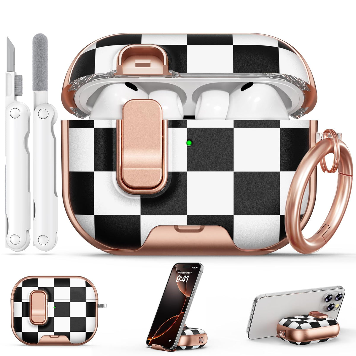 for AirPods Pro 2nd/1st Case (2023-2019)-Purple Bell Flower