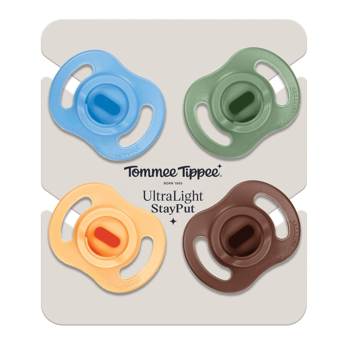 Tommee Tippee Ultra-Light StayPut Pacifier, 0-6m, 4 Count